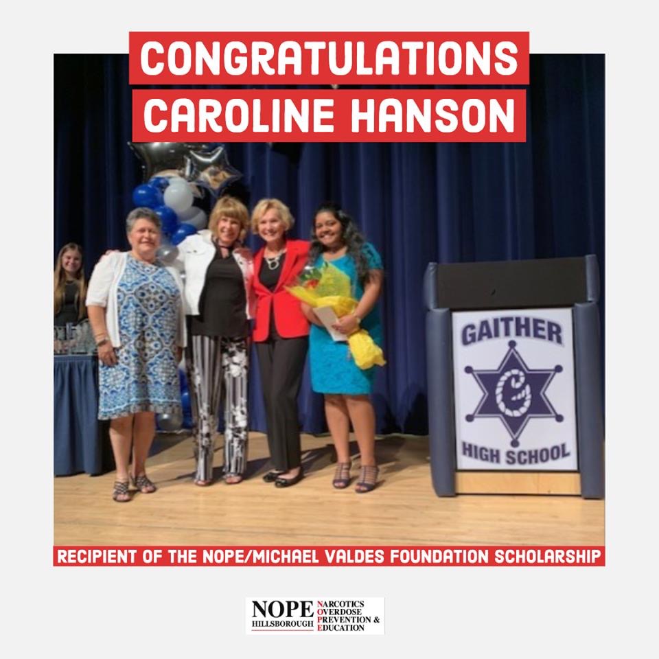 Congratulations Caroline Hanson, recipient of the NOPE/Michael Valdes Foundation Scholarship